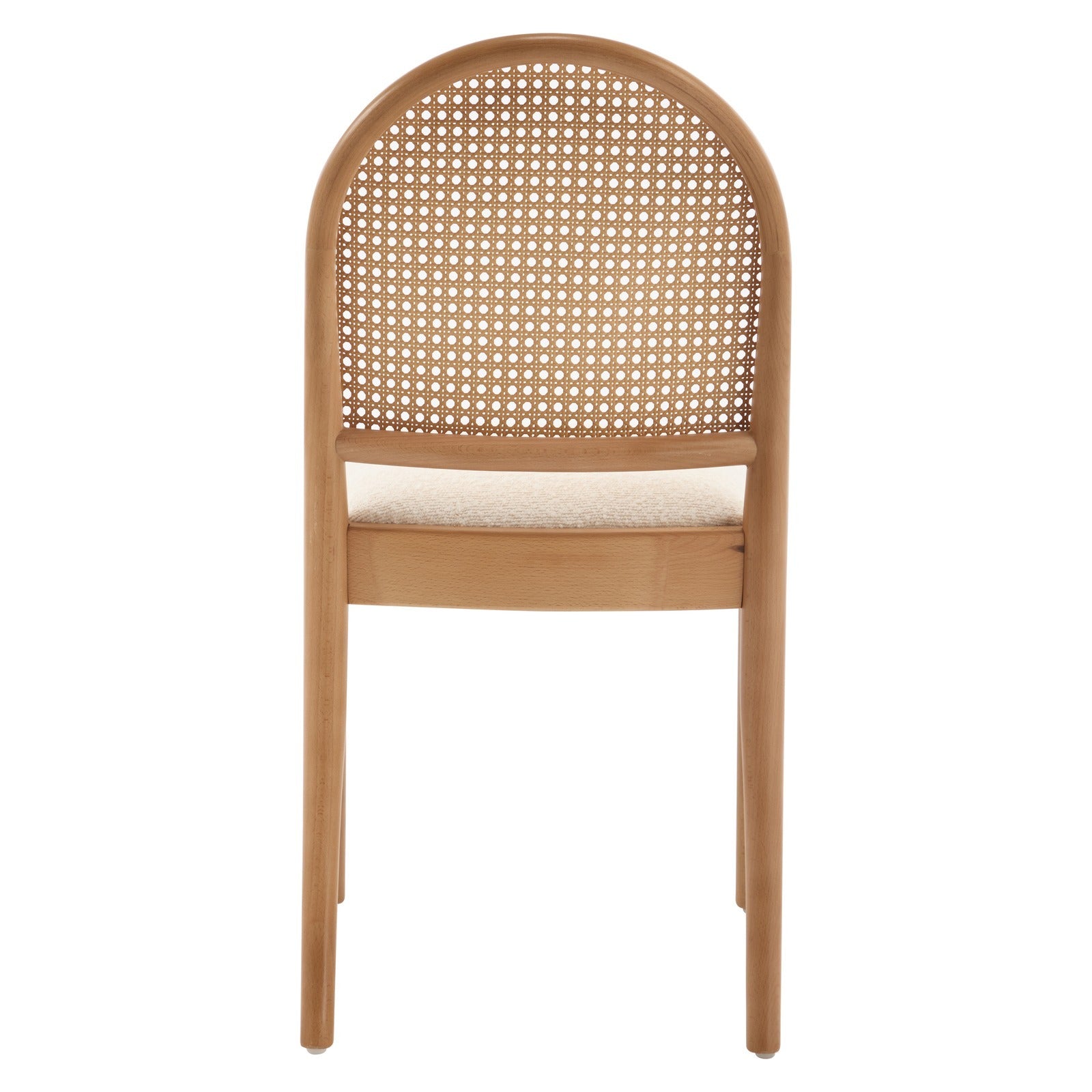 Sumdeal beige rattan dining chair back product view