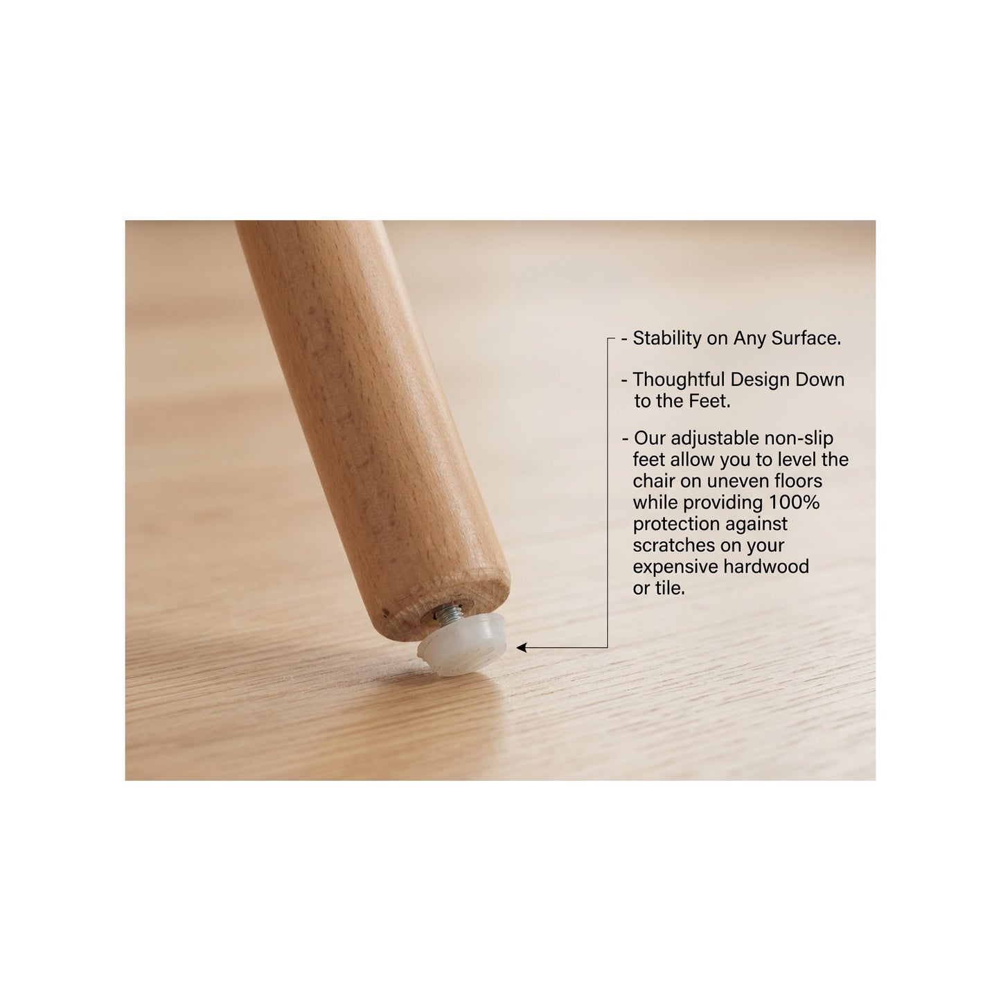 Sumdeal rattan dining chair foot pad and floor protection detail