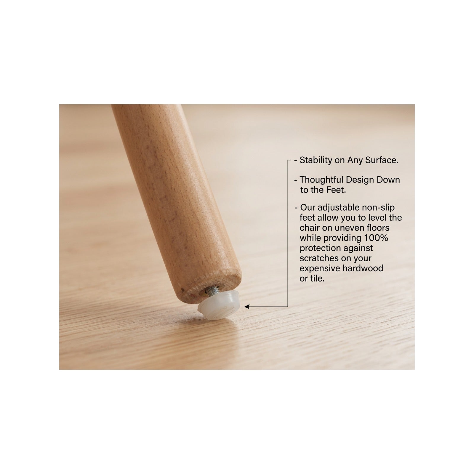 Sumdeal rattan dining chair foot pad and floor protection detail