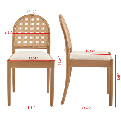 Sumdeal rattan dining chairs set of 2 dimension guide