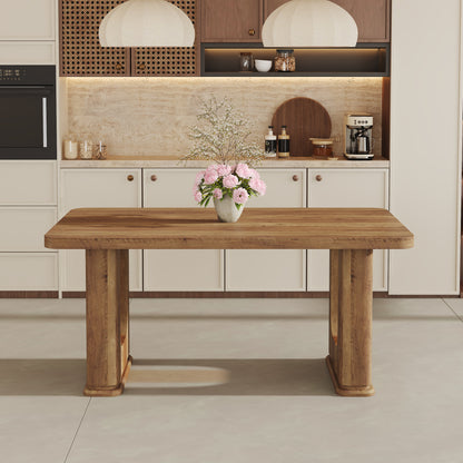 Sumdeal 64.5 Inch Modern Marble Dining Table - Stylish Kitchen & Dining Room Table