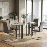 Table x Dark Gray Chairs